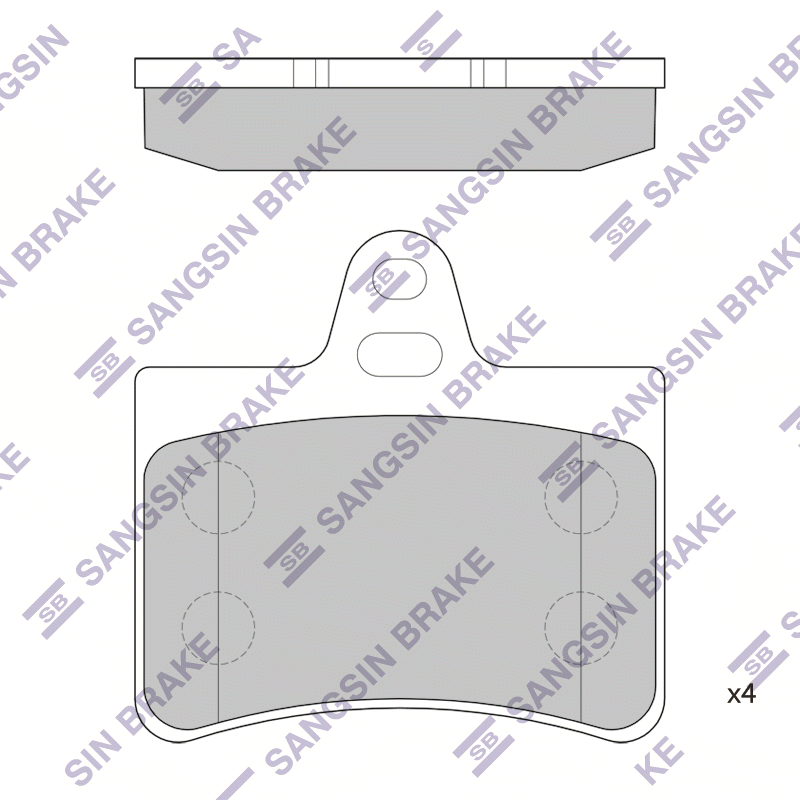 Задние тормозные колодки Sangsin SP4147