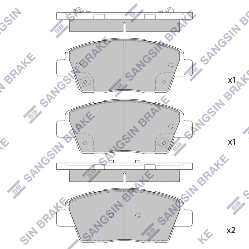 Передние тормозные колодки Sangsin SP4148