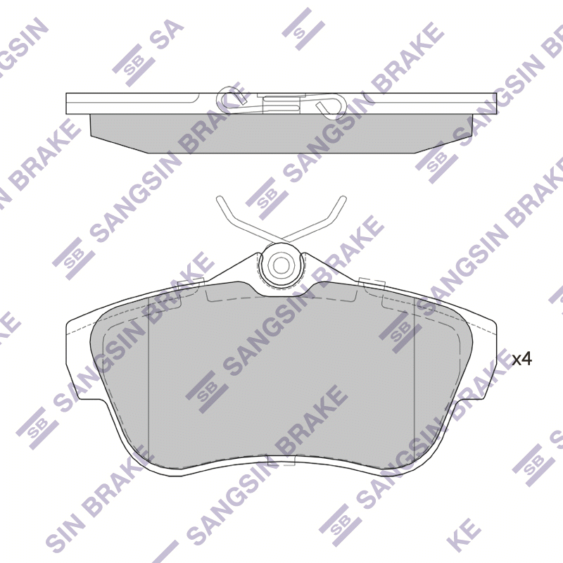 Задние тормозные колодки Sangsin SP4149