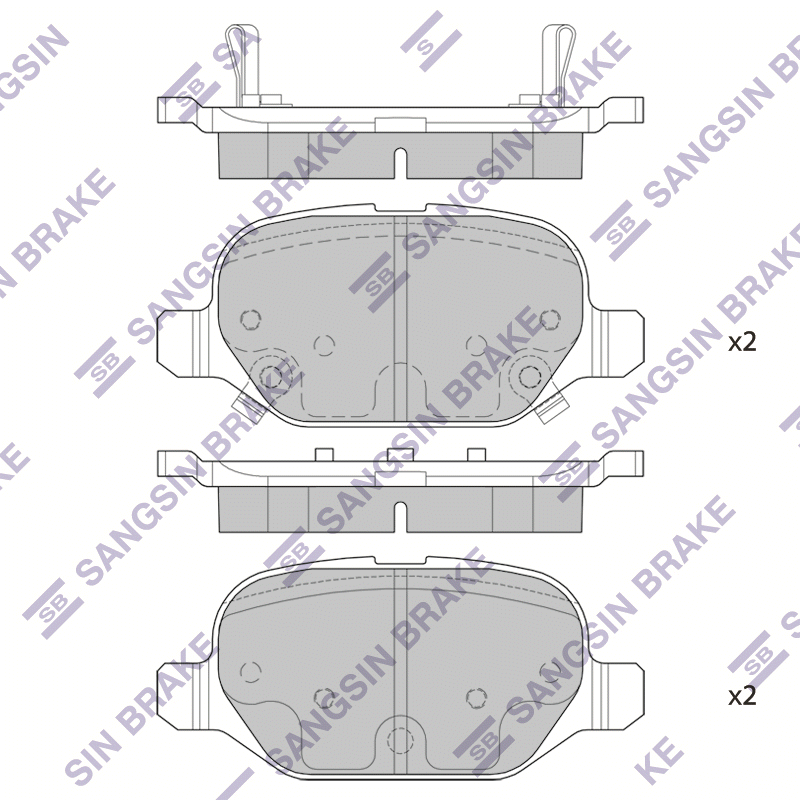 Передние тормозные колодки Sangsin SP4151