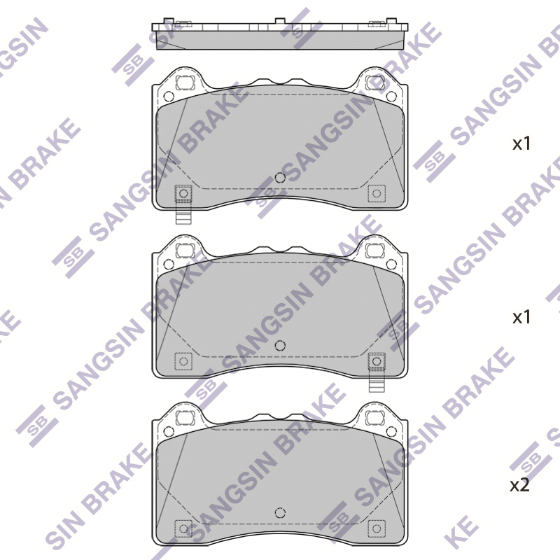 Передние тормозные колодки Sangsin SP4152