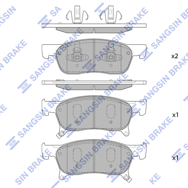 Передние тормозные колодки Sangsin SP4154