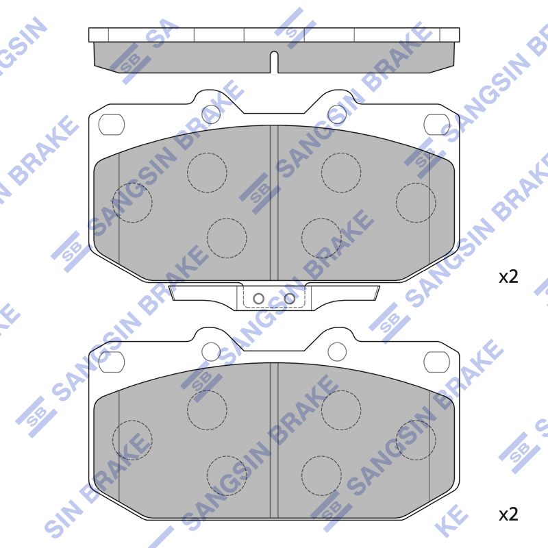 Передние тормозные колодки Sangsin SP4156