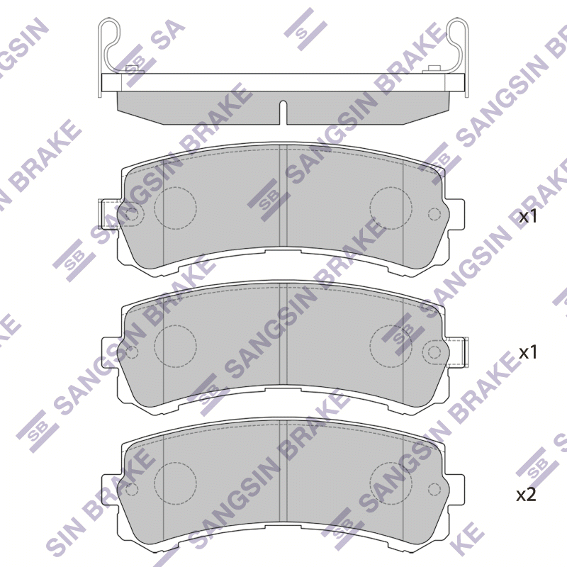 Задние тормозные колодки Sangsin SP4157