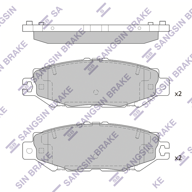 Задние тормозные колодки Sangsin SP4160