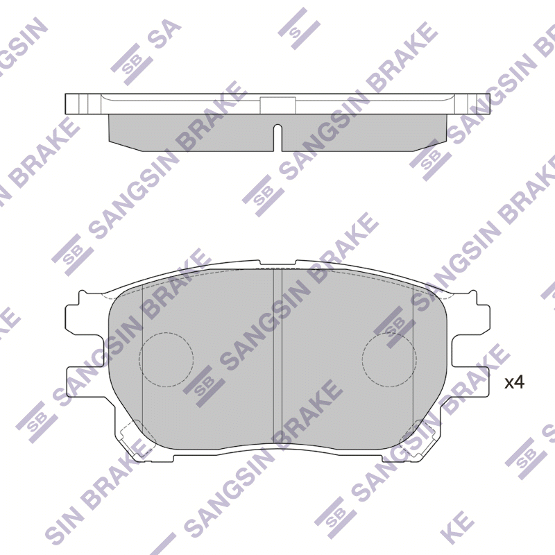 Передние тормозные колодки Sangsin SP4161
