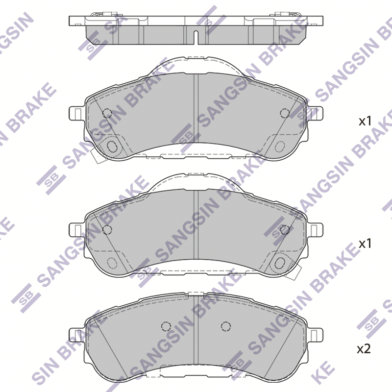 Передние тормозные колодки Sangsin SP4162