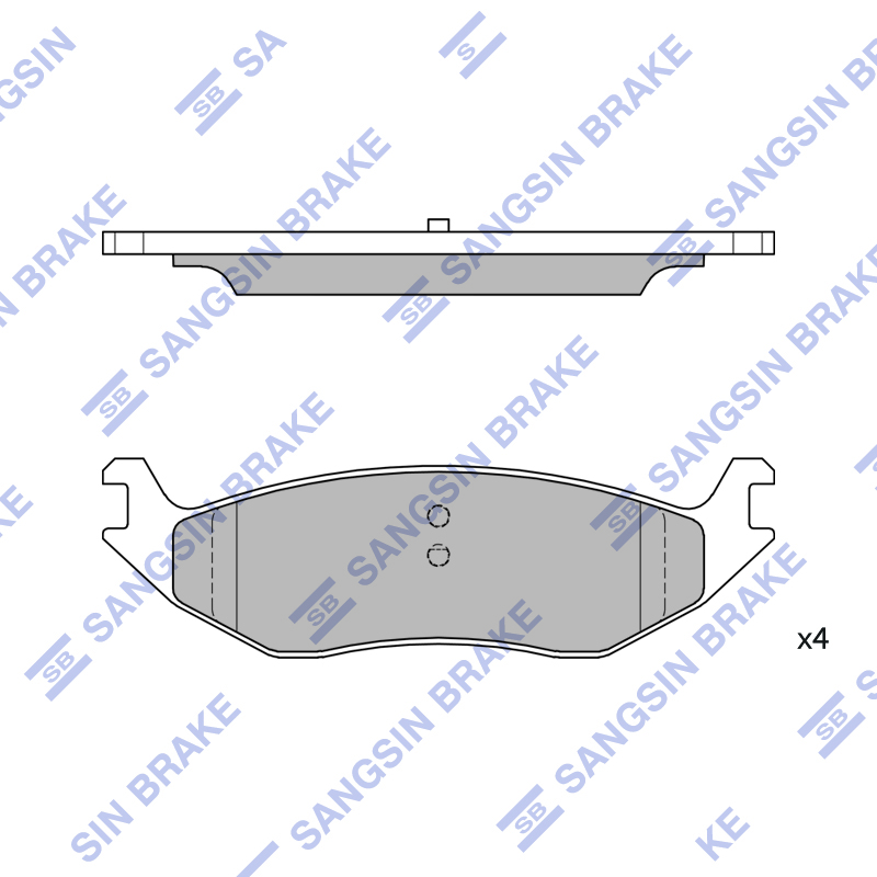 Задние тормозные колодки Sangsin SP4169