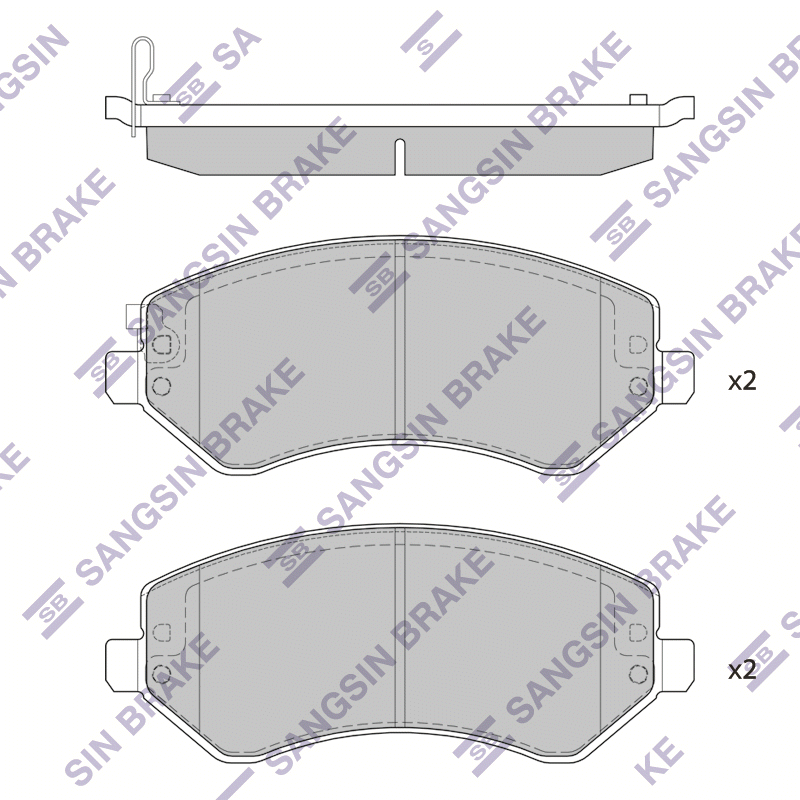Передние тормозные колодки Sangsin SP4170