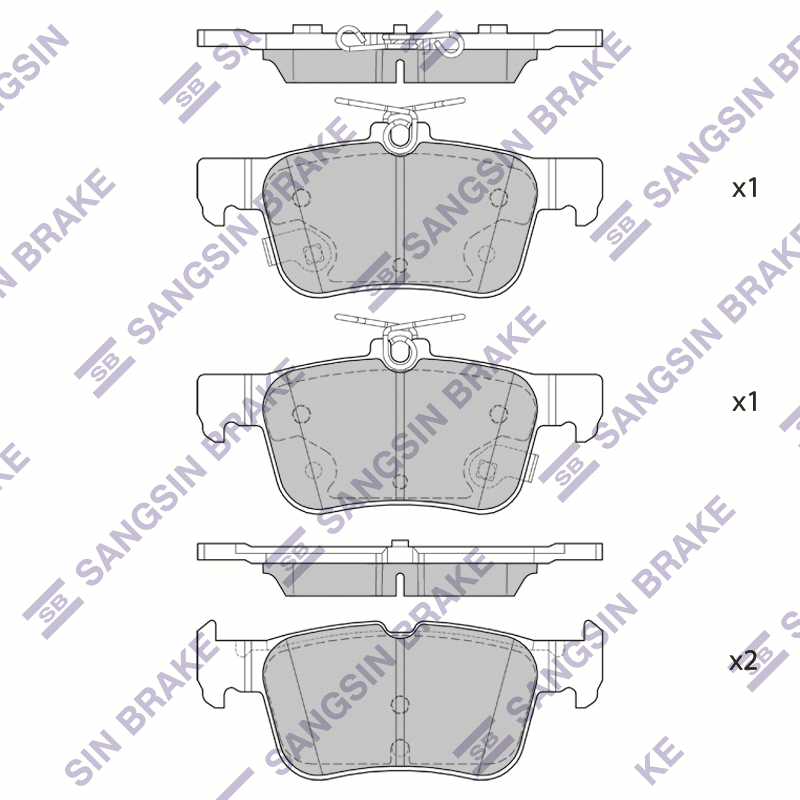 Задние тормозные колодки Sangsin SP4171