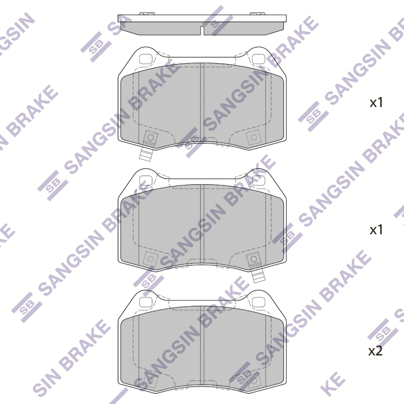 Передние тормозные колодки Sangsin SP4172