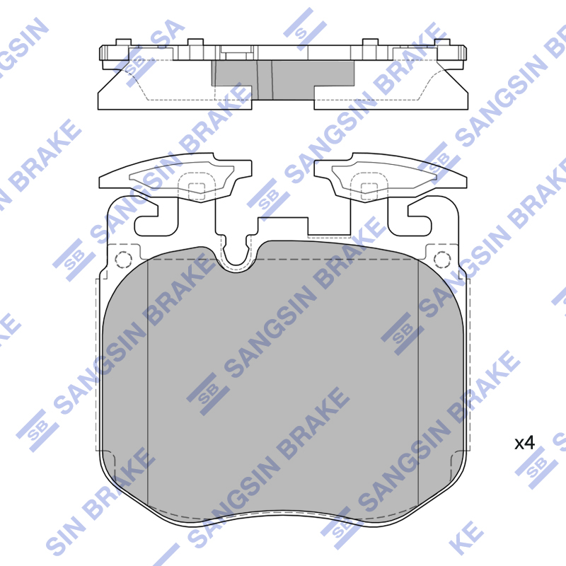Передние тормозные колодки Sangsin SP4174