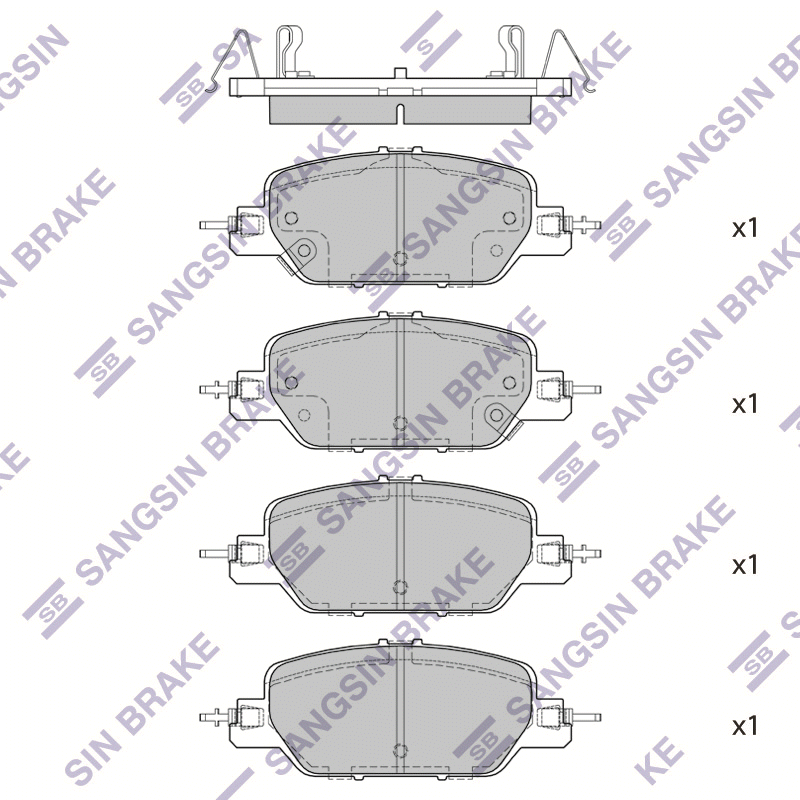 Задние тормозные колодки Sangsin SP4177