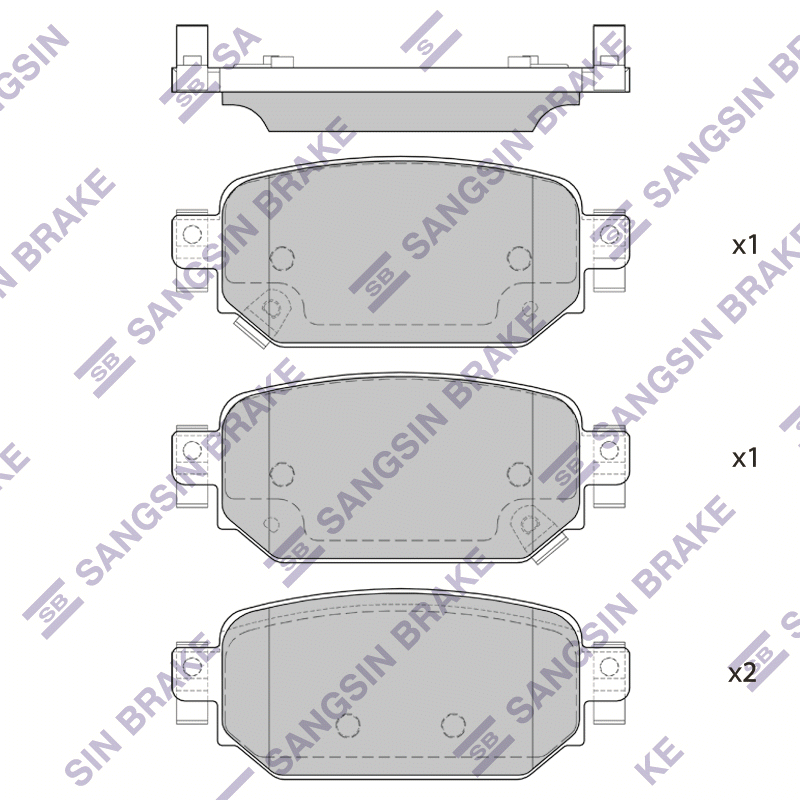 Задние тормозные колодки Sangsin SP4178