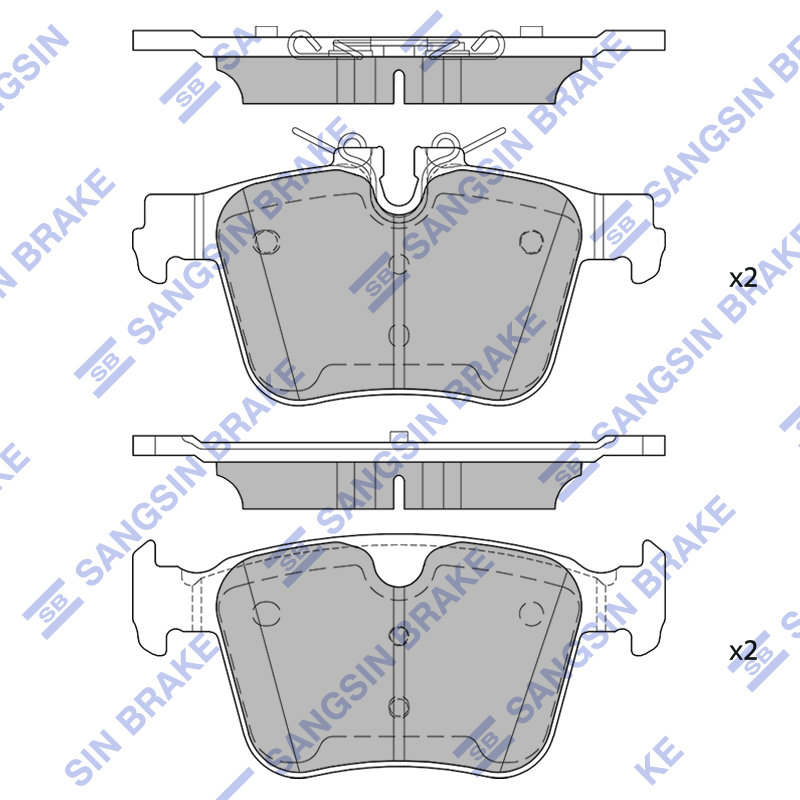 Передние тормозные колодки Sangsin SP4180
