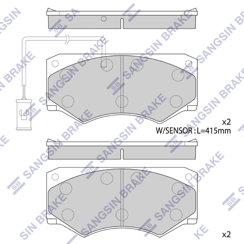 Передние тормозные колодки Sangsin SP4181