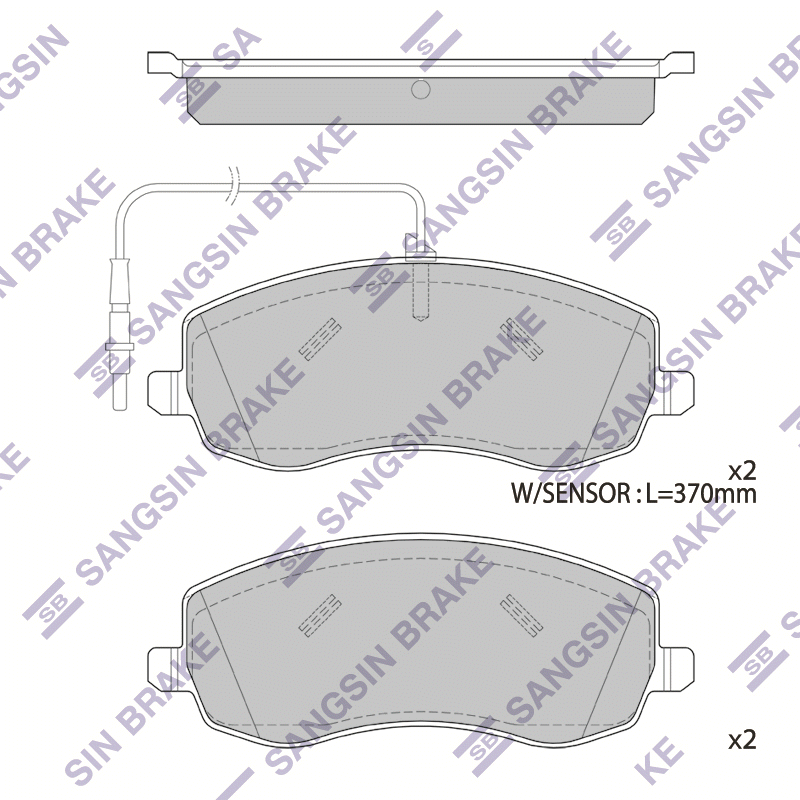 Передние тормозные колодки Sangsin SP4187