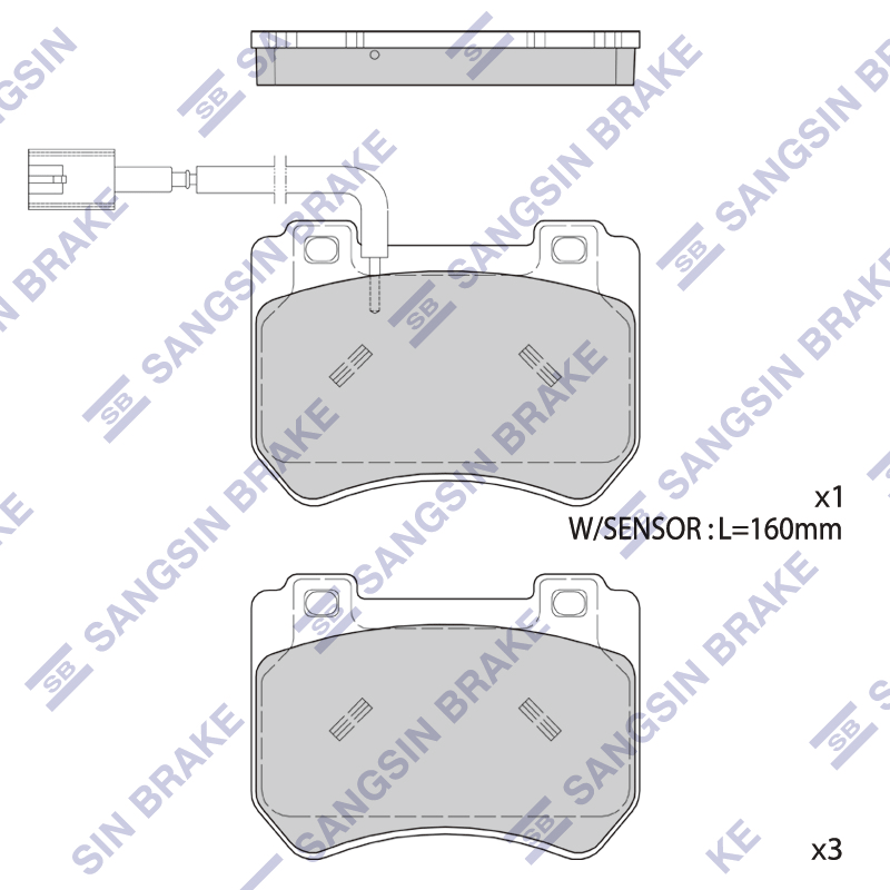Передние тормозные колодки Sangsin SP4188