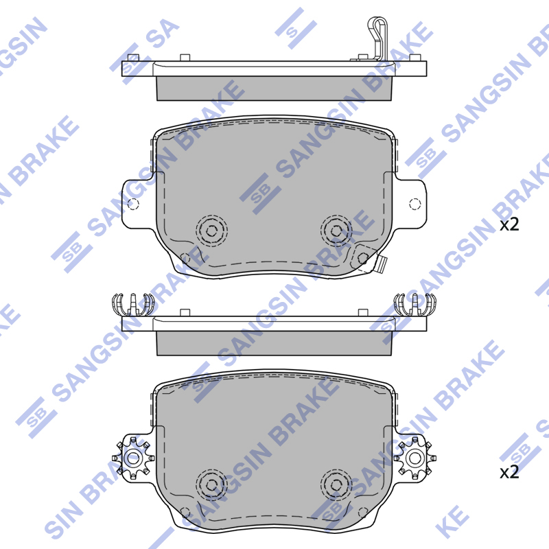 Передние тормозные колодки Sangsin SP4191