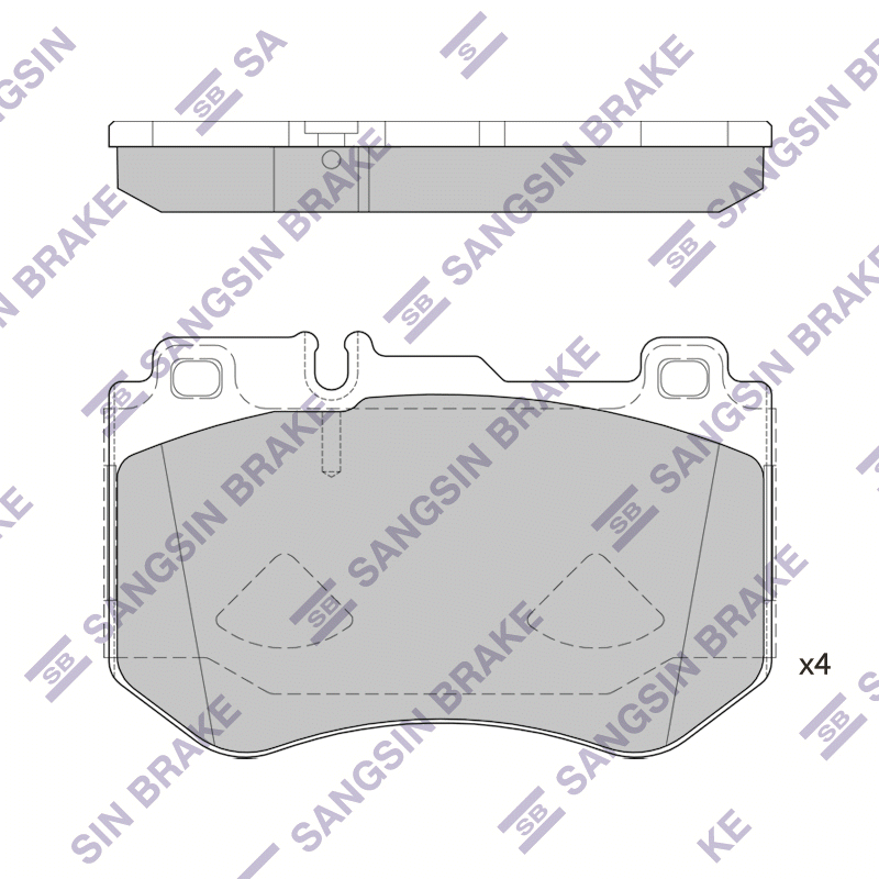 Передние тормозные колодки Sangsin SP4192