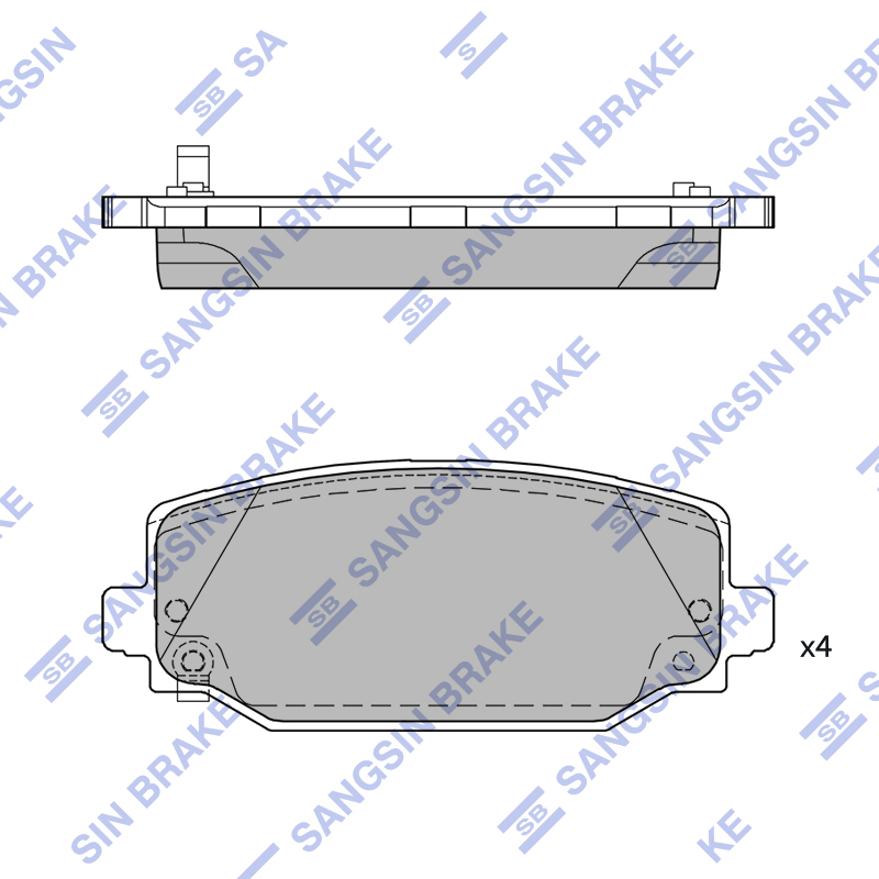 Передние тормозные колодки Sangsin SP4197