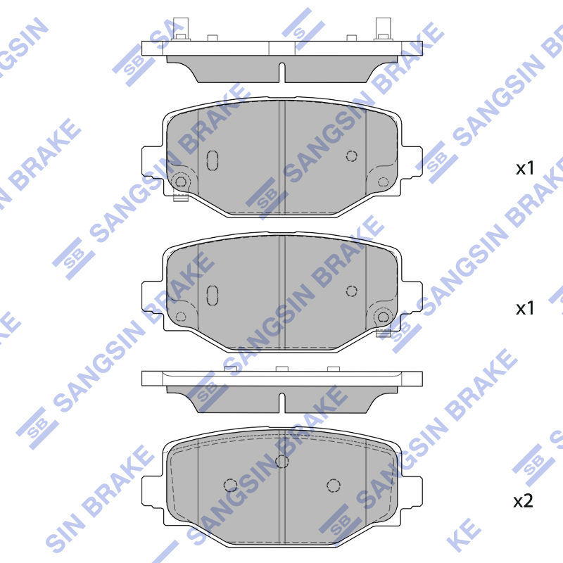 Передние тормозные колодки Sangsin SP4198