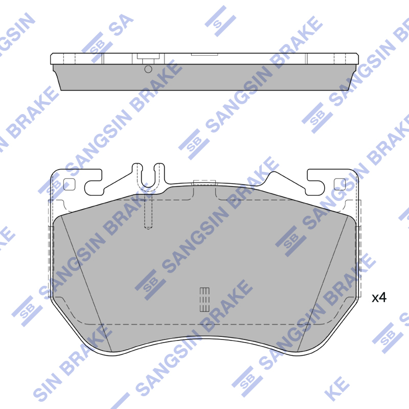 Передние тормозные колодки Sangsin SP4200