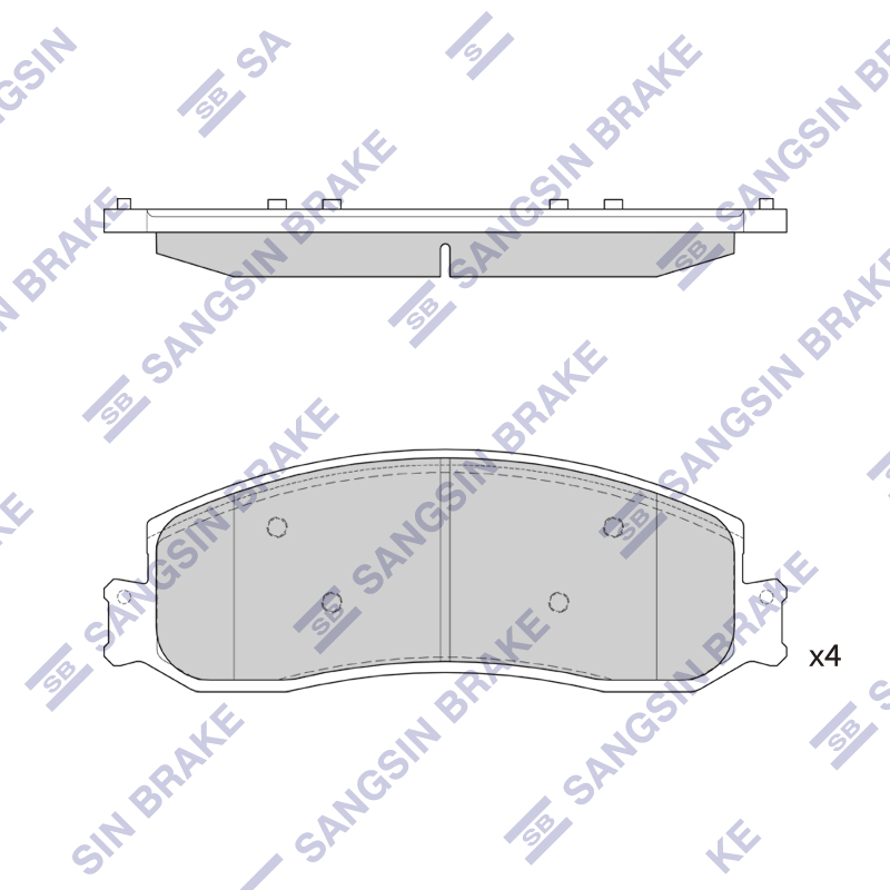 Передние тормозные колодки Sangsin SP4204