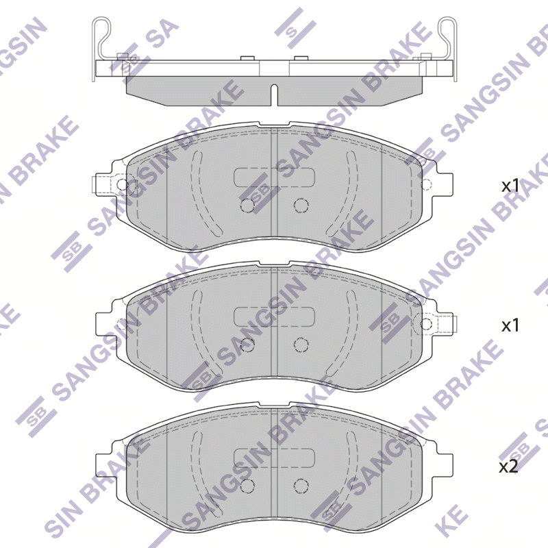 Передние тормозные колодки Sangsin SP4207