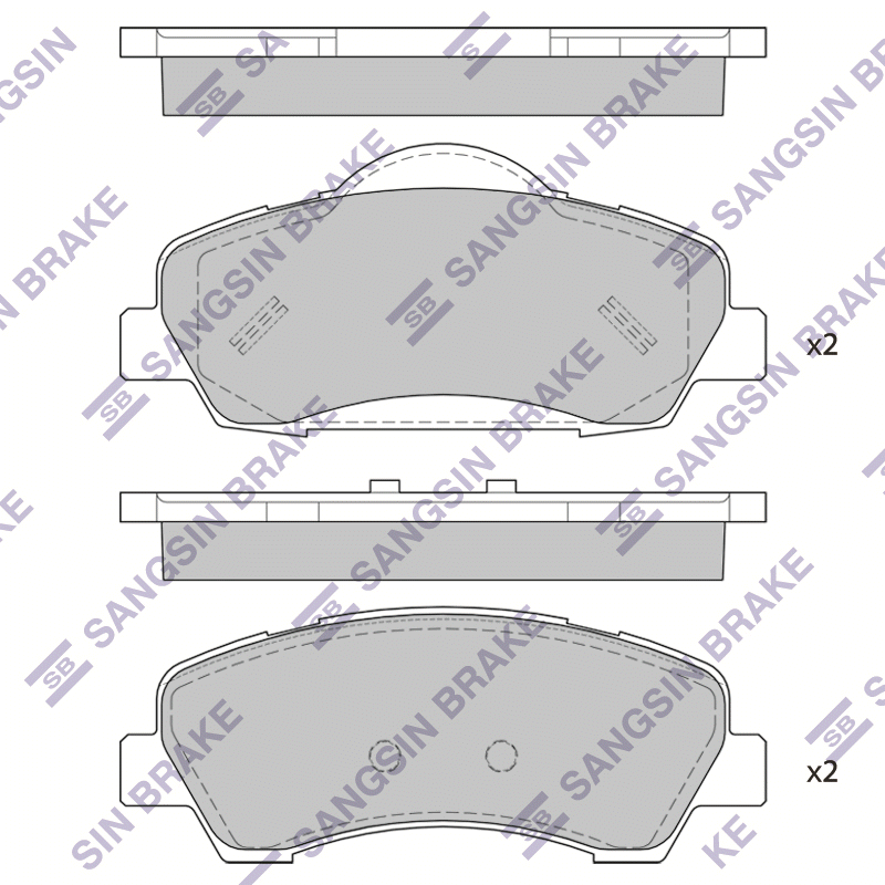 Передние тормозные колодки Sangsin SP4208
