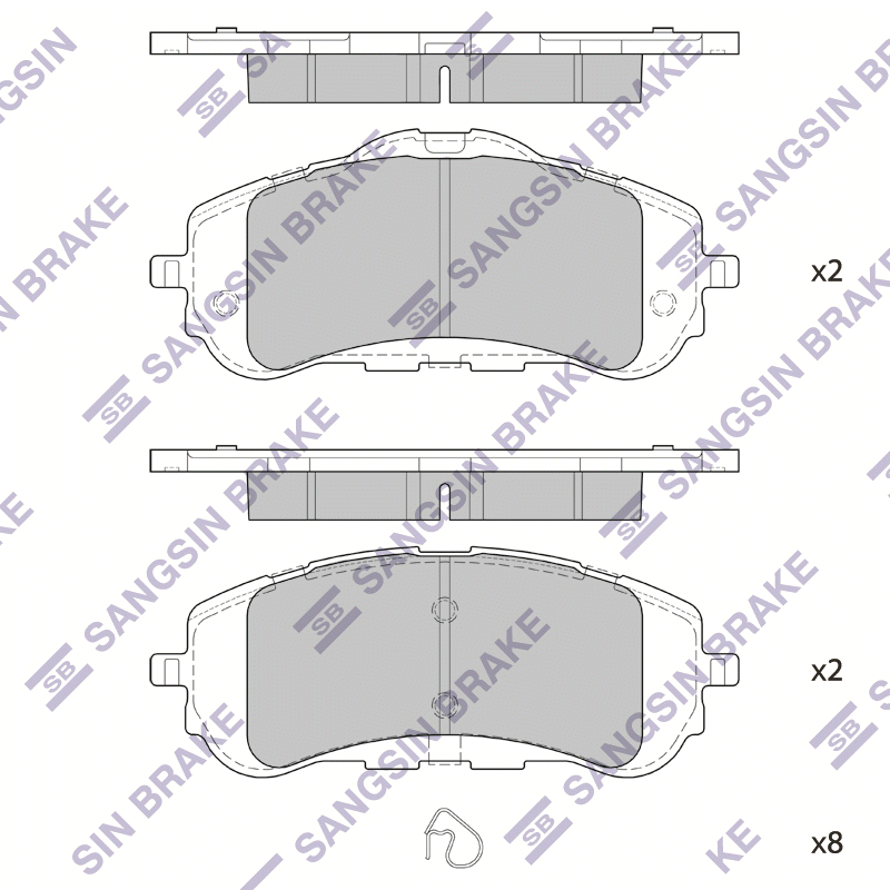 Передние тормозные колодки Sangsin SP4210