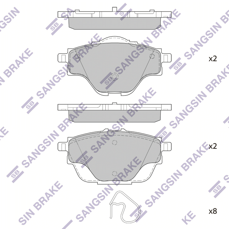 Задние тормозные колодки Sangsin SP4211