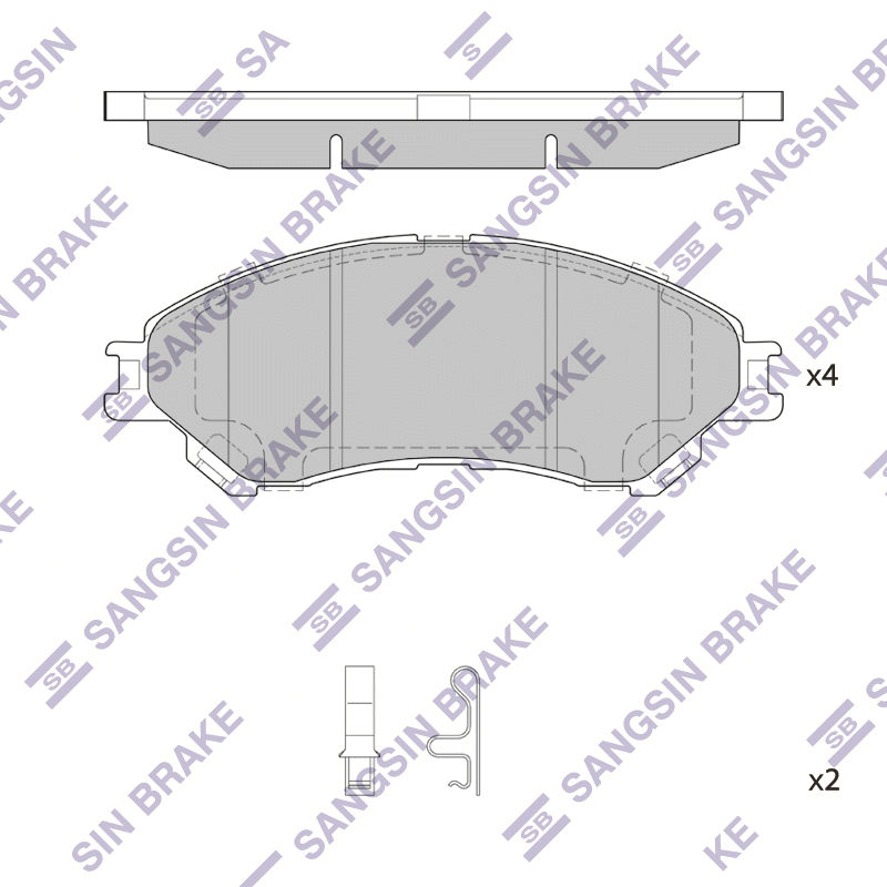Передние тормозные колодки Sangsin SP4212