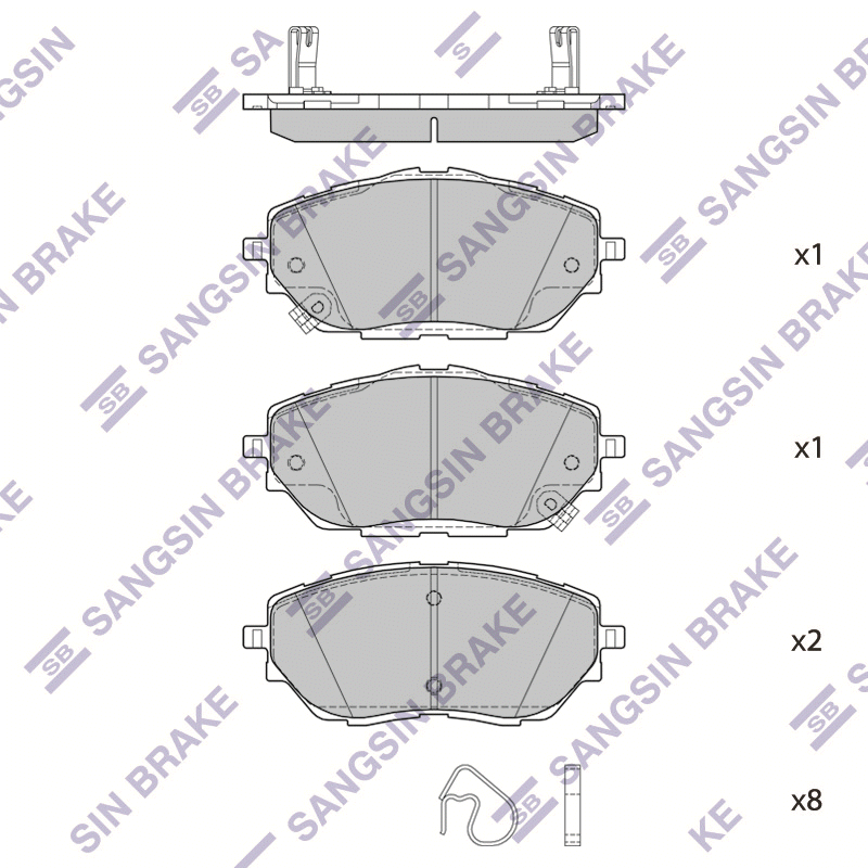 Передние тормозные колодки Sangsin SP4213