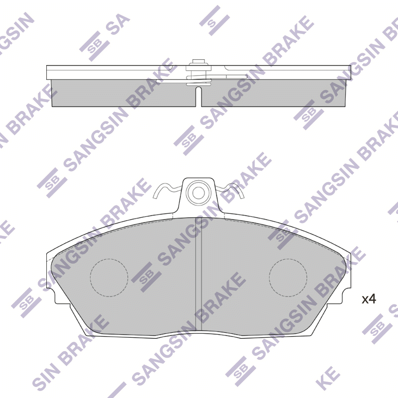 Передние тормозные колодки Sangsin SP4215