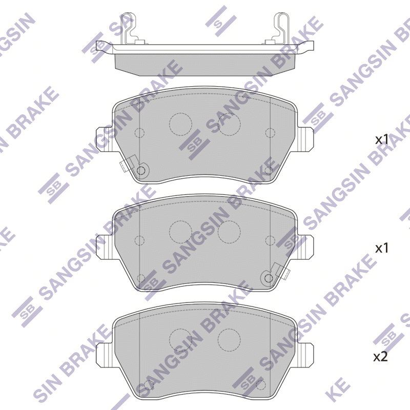 Передние тормозные колодки Sangsin SP4216