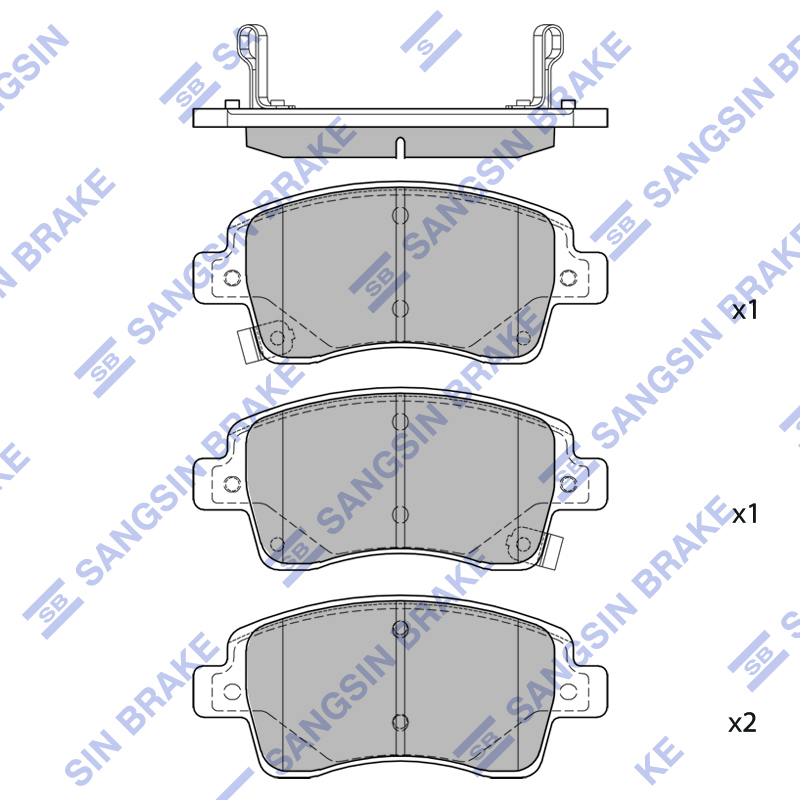 Передние тормозные колодки Sangsin SP4217