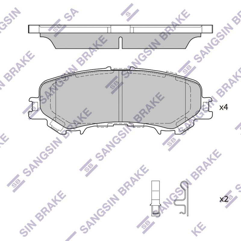 Задние тормозные колодки Sangsin SP4220