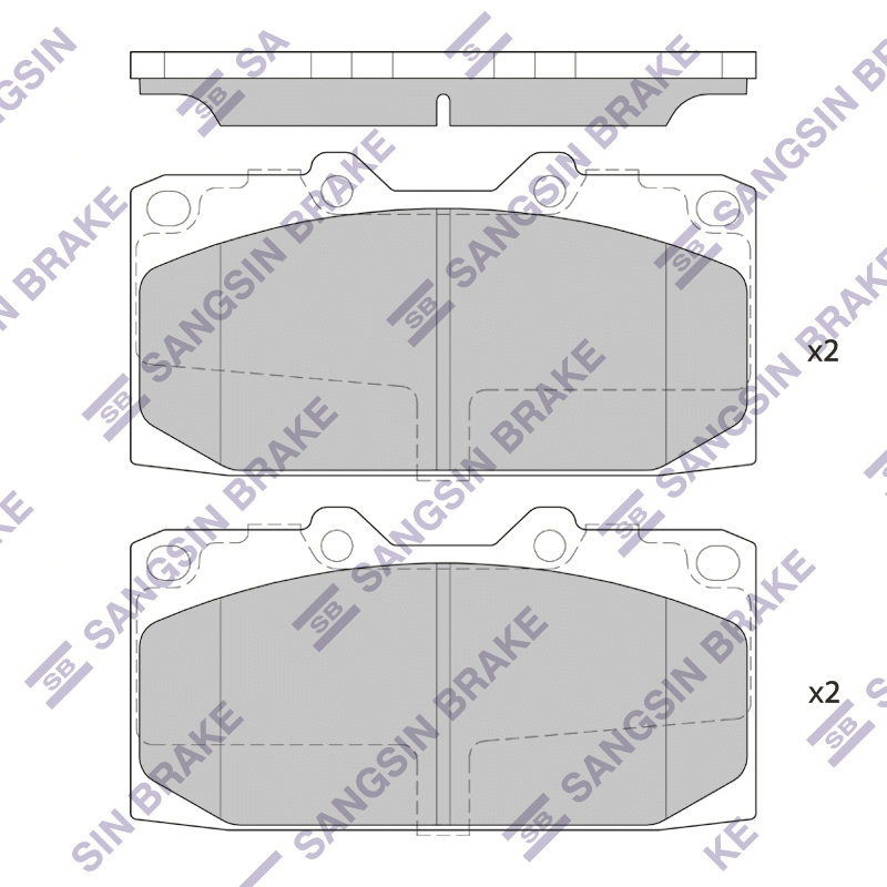 Передние тормозные колодки Sangsin SP4222