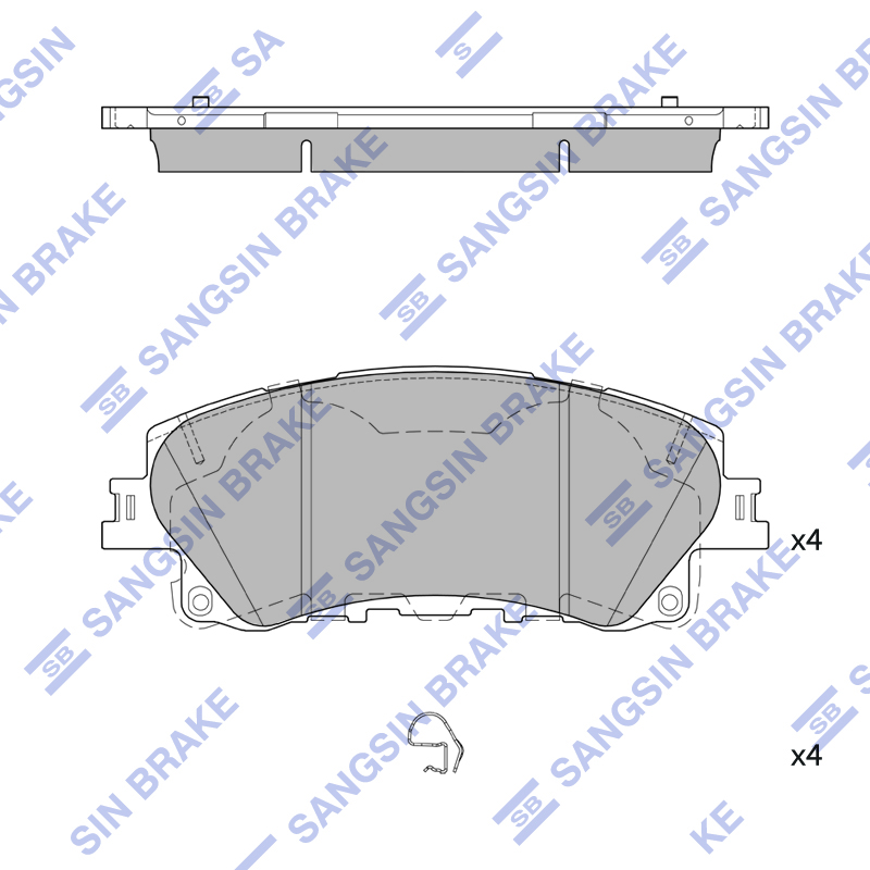 Передние тормозные колодки Sangsin SP4224