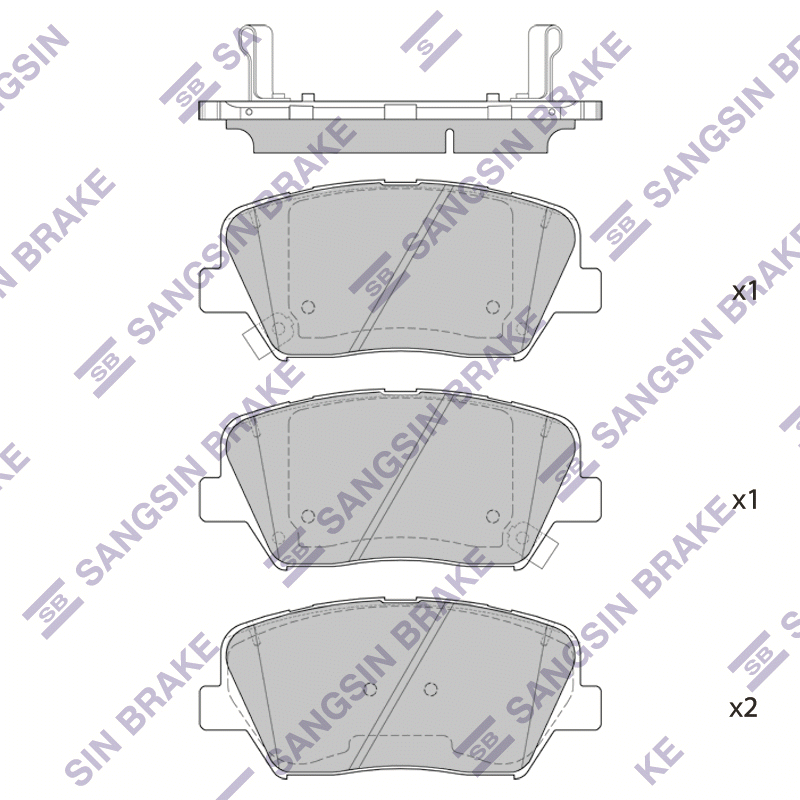 Передние тормозные колодки Sangsin SP4227