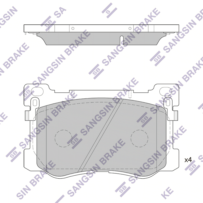 Передние тормозные колодки Sangsin SP4228