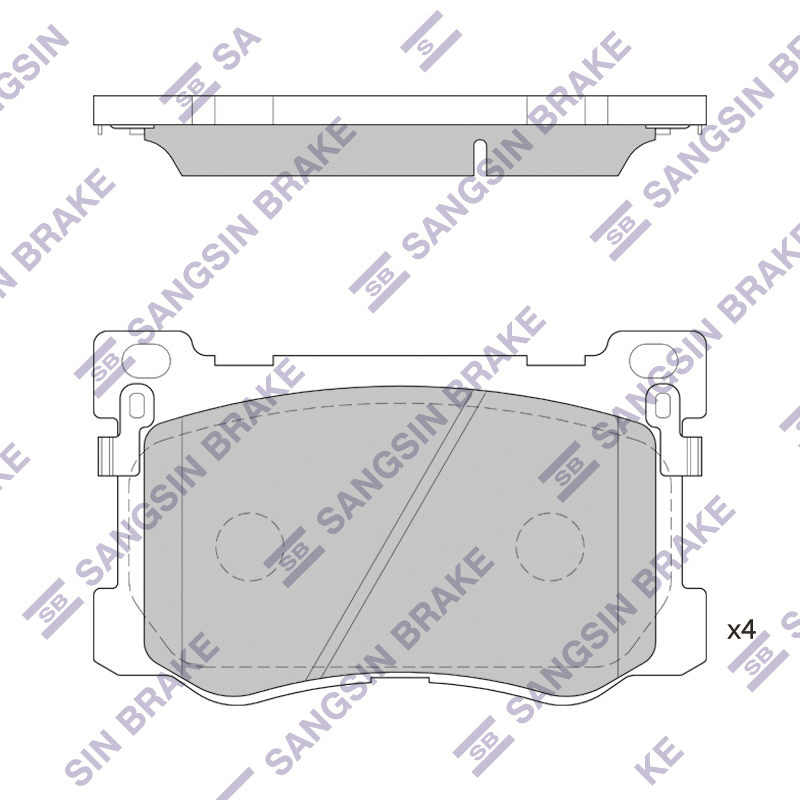 Передние тормозные колодки Sangsin SP4229