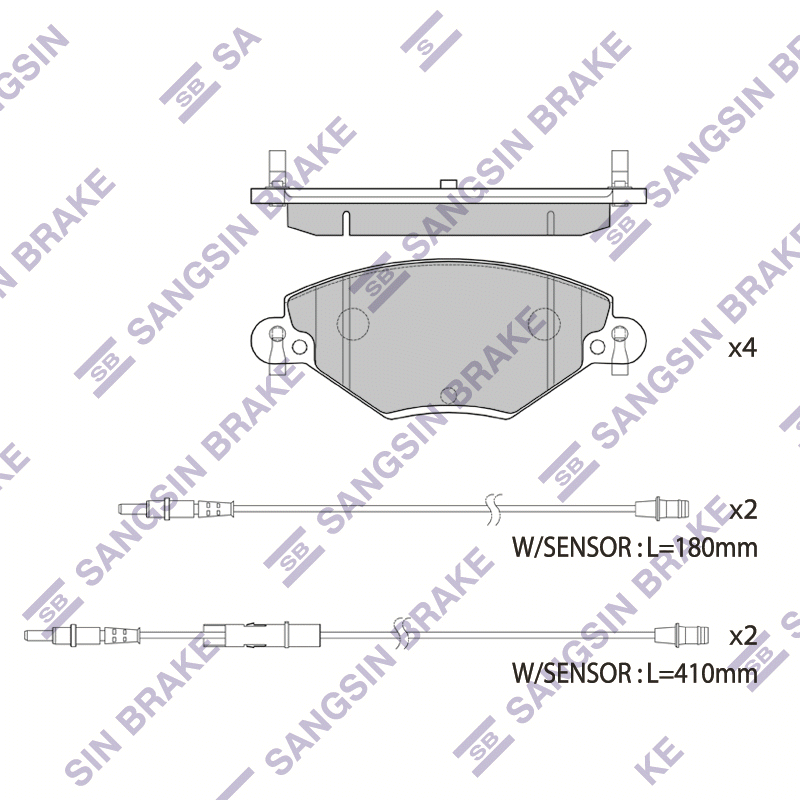 Передние тормозные колодки Sangsin SP4230