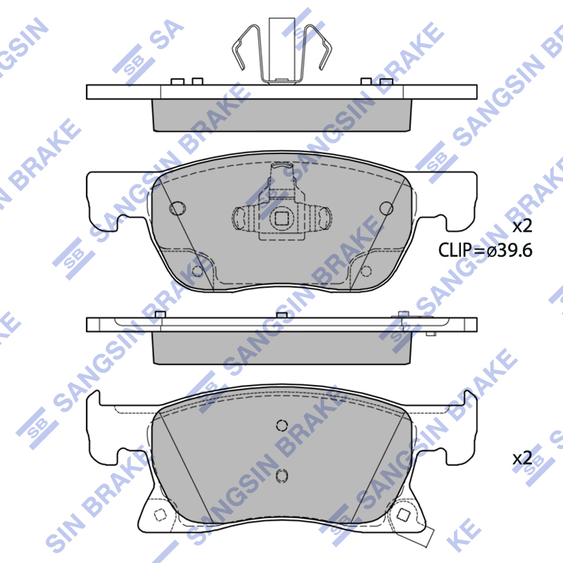 Передние тормозные колодки Sangsin SP4239