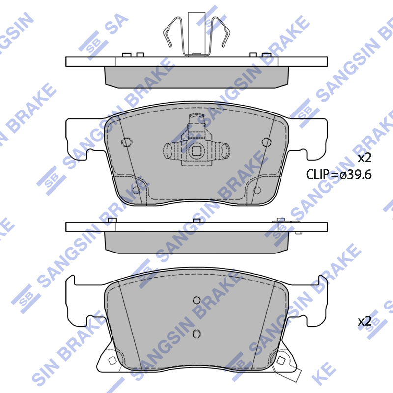 Передние тормозные колодки Sangsin SP4240
