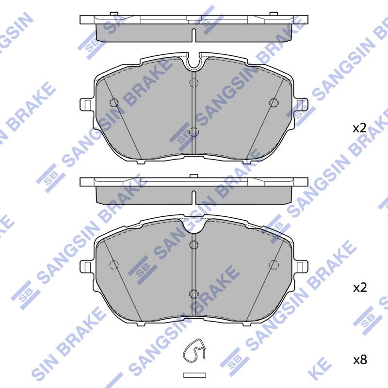 Передние тормозные колодки Sangsin SP4241