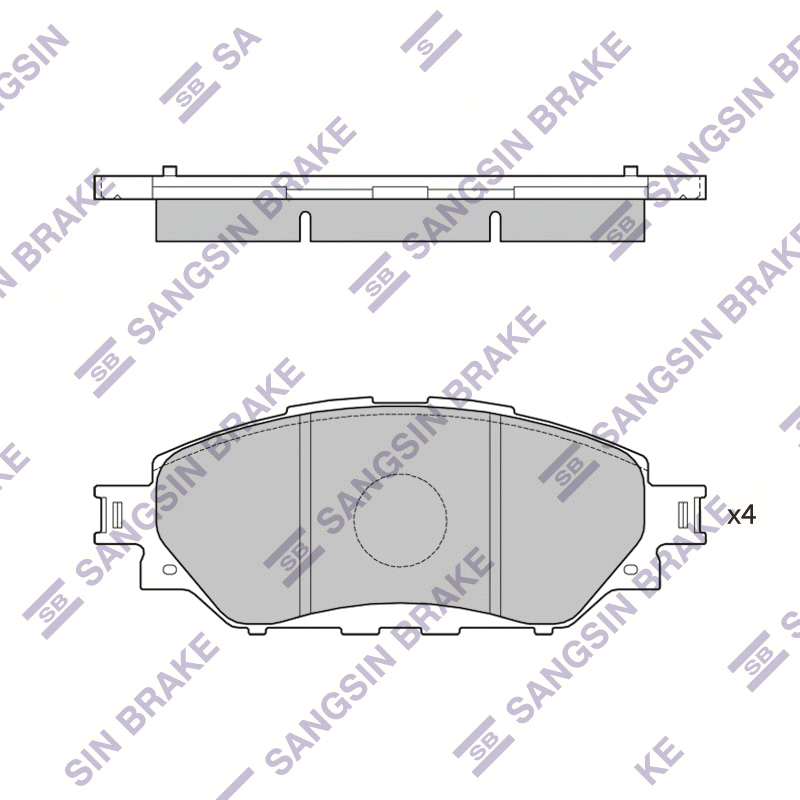 Передние тормозные колодки Sangsin SP4243