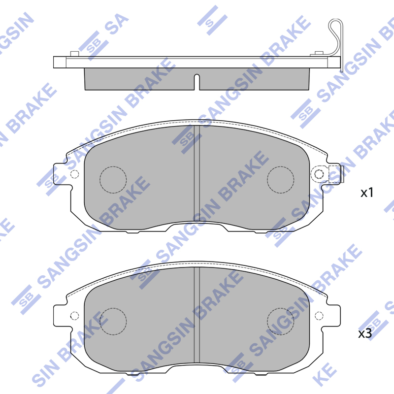 Передние тормозные колодки Sangsin SP4247