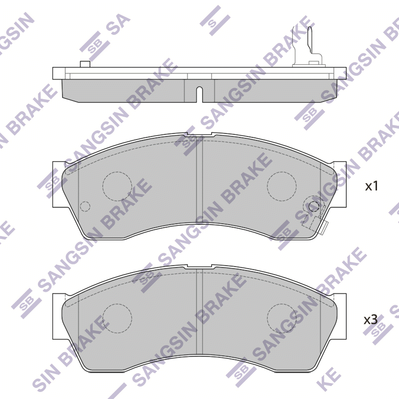 Передние тормозные колодки Sangsin SP4248